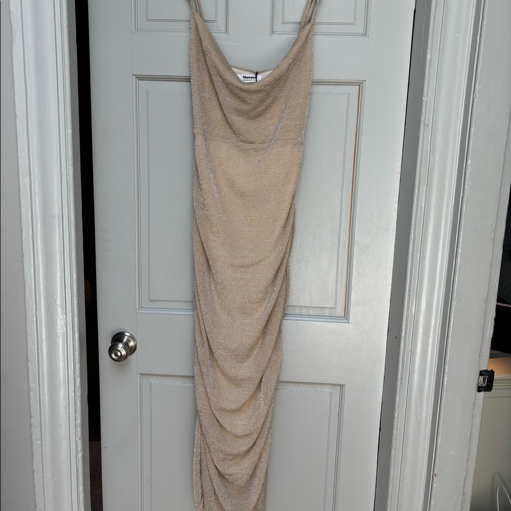 ROMA MIDI DRESS - RUCHED COWL NECK DRESS